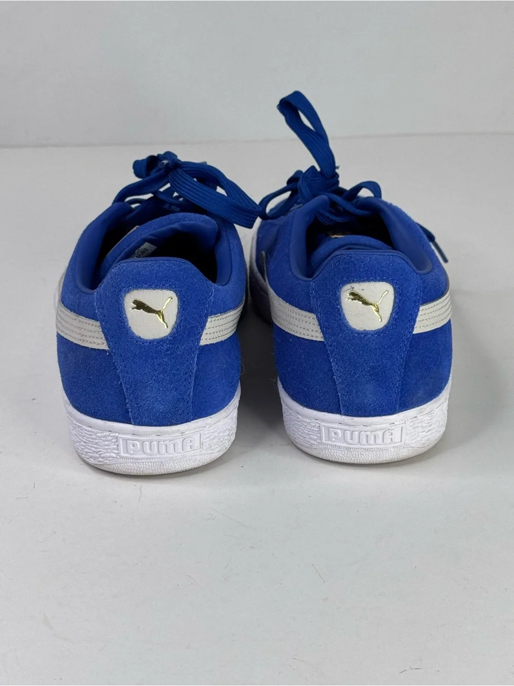 Puma Men’s Royal Blue Suede Sneakers with Cream Formstripe